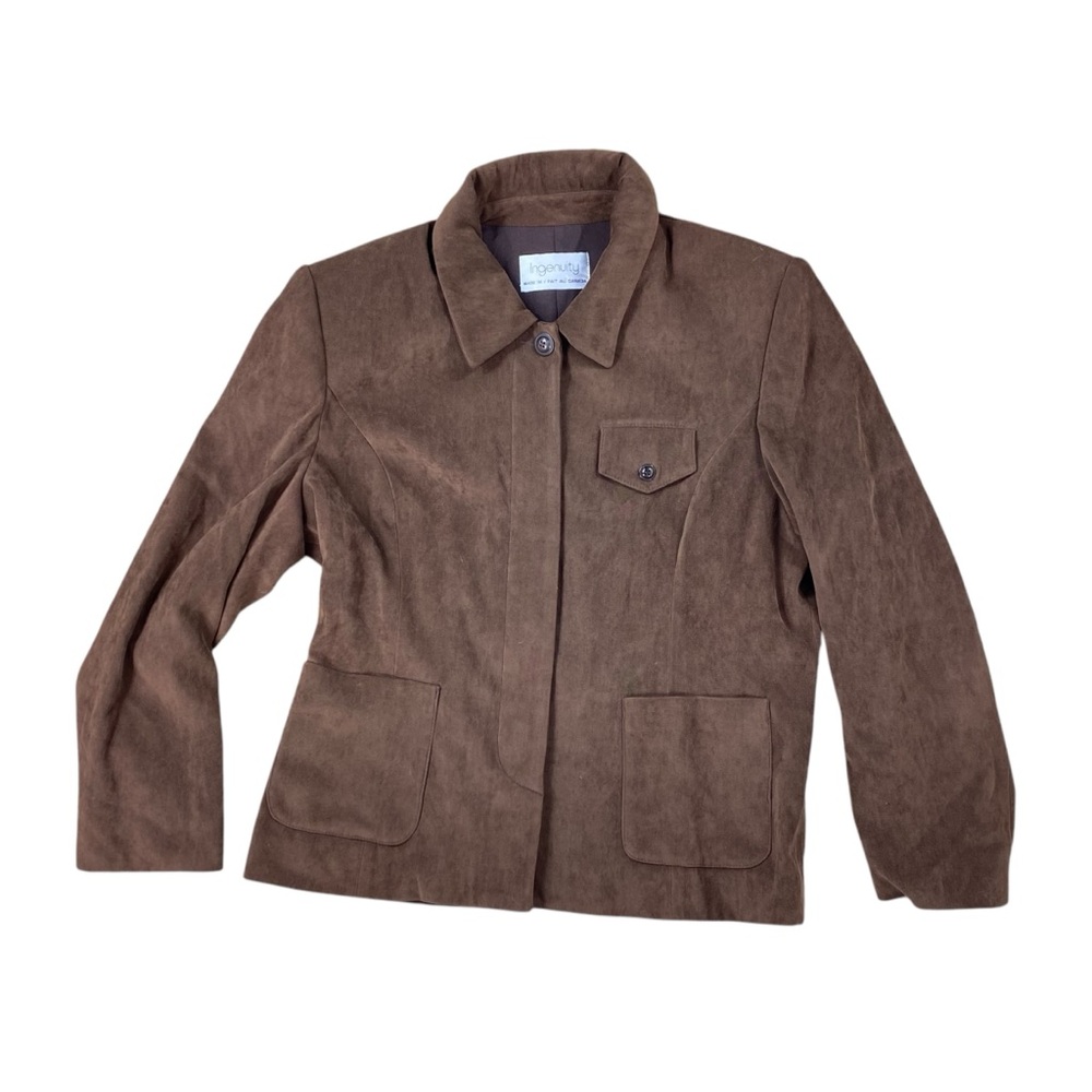 Woman’s Ingenuity brown blazer jacket size 12